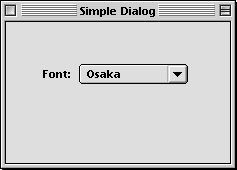 Font Menu Popup
